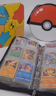 Álbum Fichário Pokémon p/ 400 Cards Colecionador Pasta