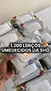 1200 lenços umedecidos