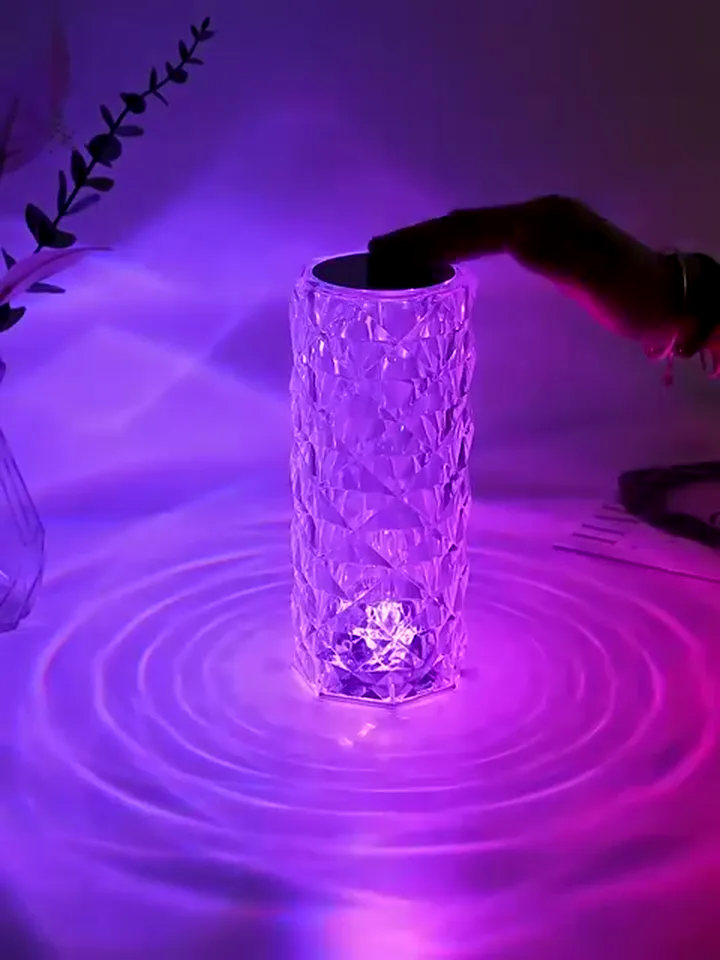 Crystal Rose Small Table Lamp